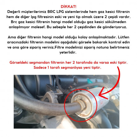 1. Kalite İthal Brc Tip Gaz Filtre Conta Seti