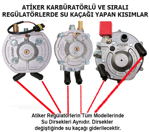 Atiker LPG Regülatörlerinde Su Kaçağı