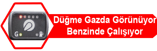 Düğme Gazda Görünüyor Benzinde Çalışıyor