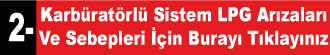 Karbüratörlü Sistem LPG Arızaları Ve Sebepleri
