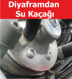 LPG Beyin Diyaframı Su Kaçağı